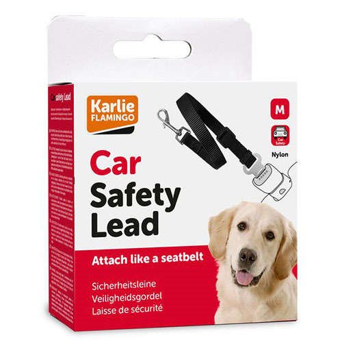 Karlie Safety Lead Araba İçin Köpek Emniyet Kemeri Siyah (M)