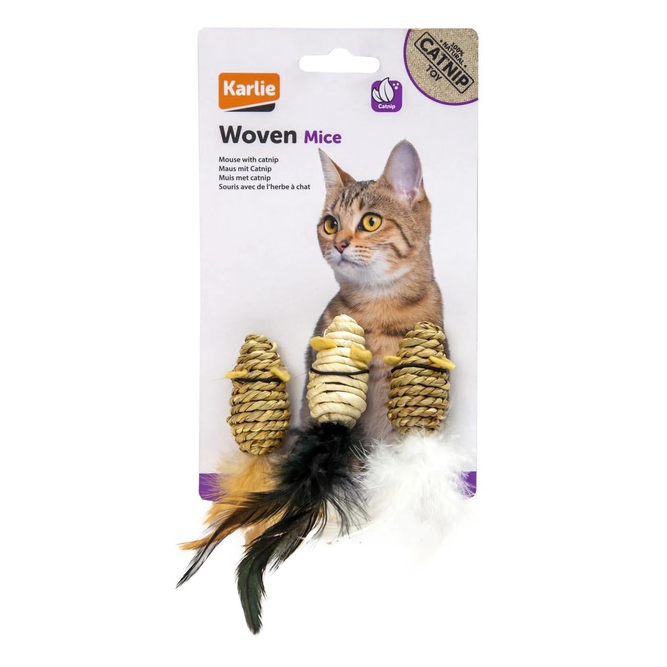 Karlie Tüylü Sisal Fare Kedi Oyuncağı 5 cm (3 Adet)