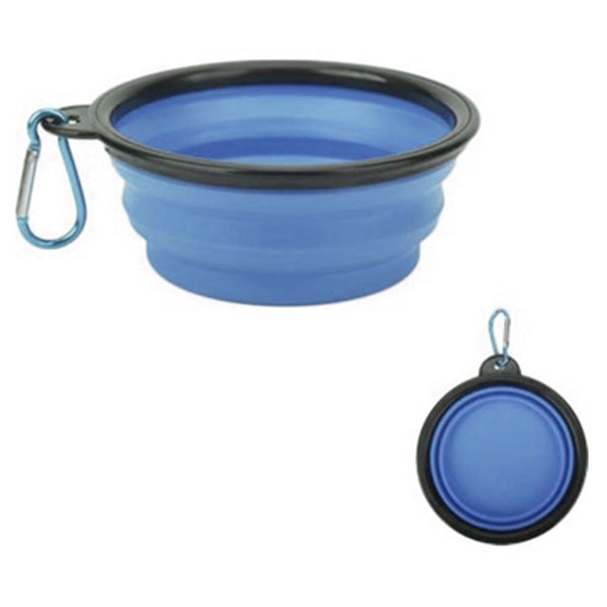 Keypet Katlanabilir Portatif Kedi Ve Köpek Mama Kabı 12,5 cm (Mavi)