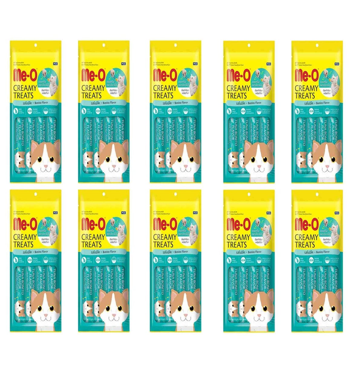 Meo Creamy Kurutulmuş Ton Balıklı Krema Kedi Ödülü  4 Parça (15 gr) (10 Adet)