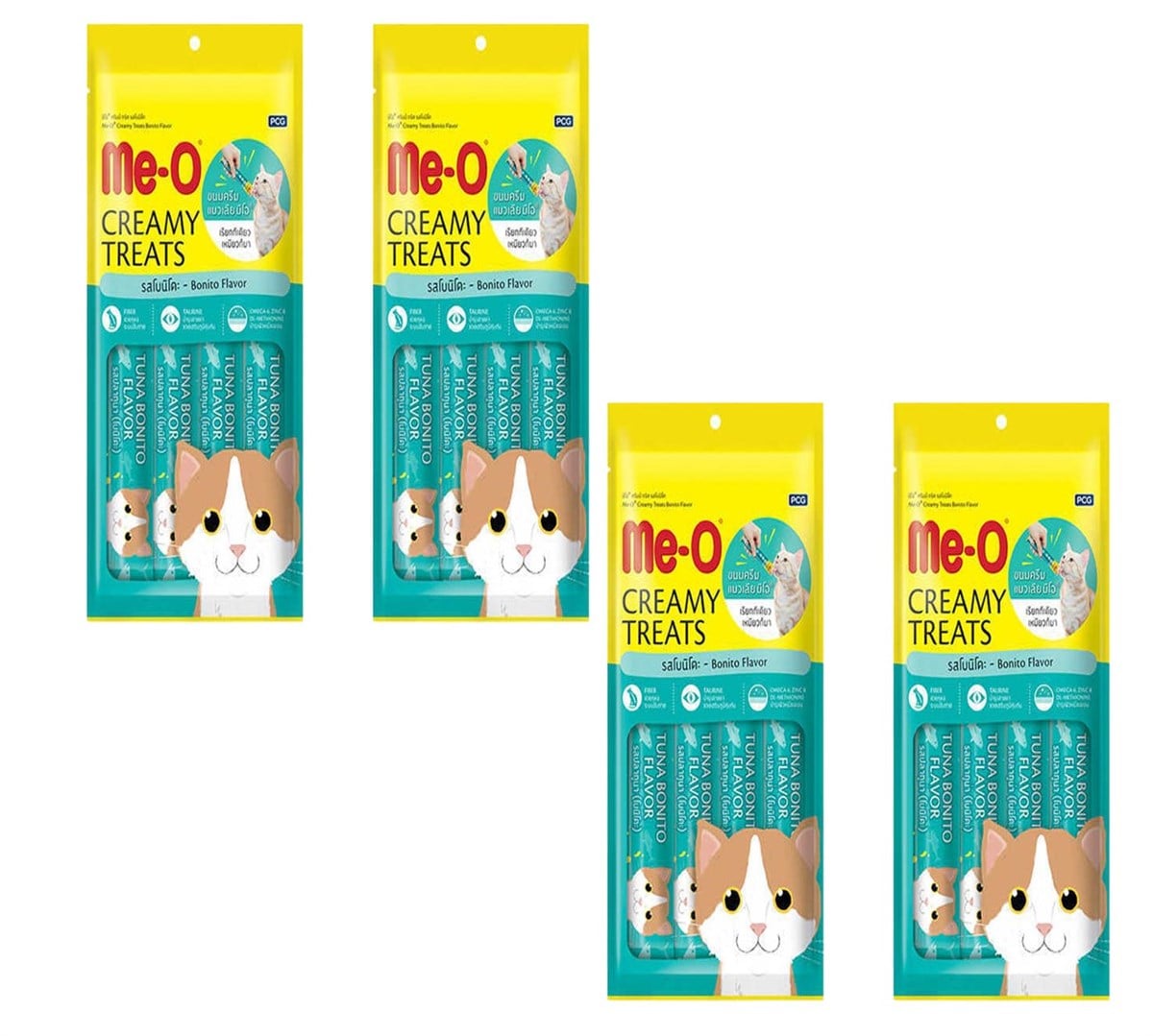 Meo Creamy Kurutulmuş Ton Balıklı Krema Kedi Ödülü  4 Parça (15 gr) (4 Adet)
