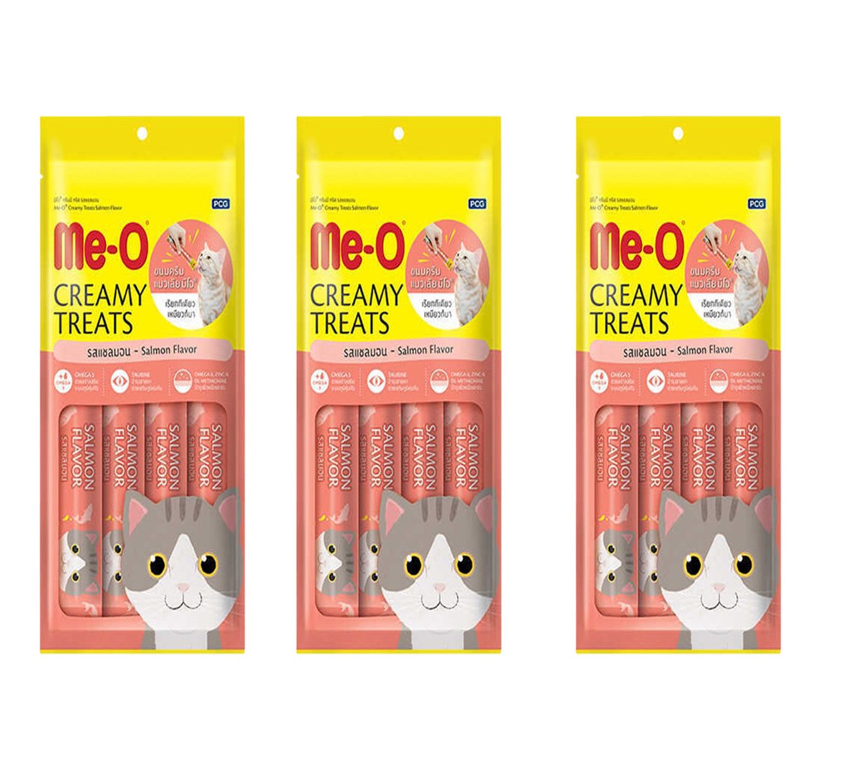 Meo Creamy Somon Balıklı Krema Kedi Ödülü  4 Parça (15 gr) (3 Adet)