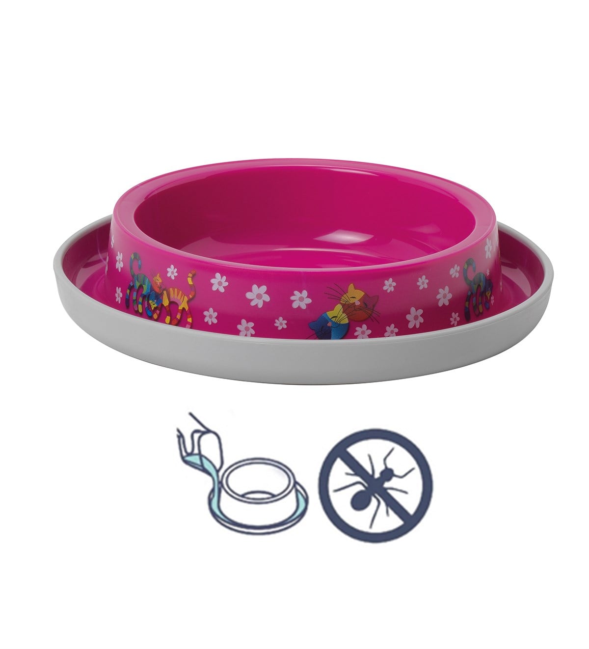 Moderna Trendy Friends Kedi Mama Kabı Fuşya 210 ml