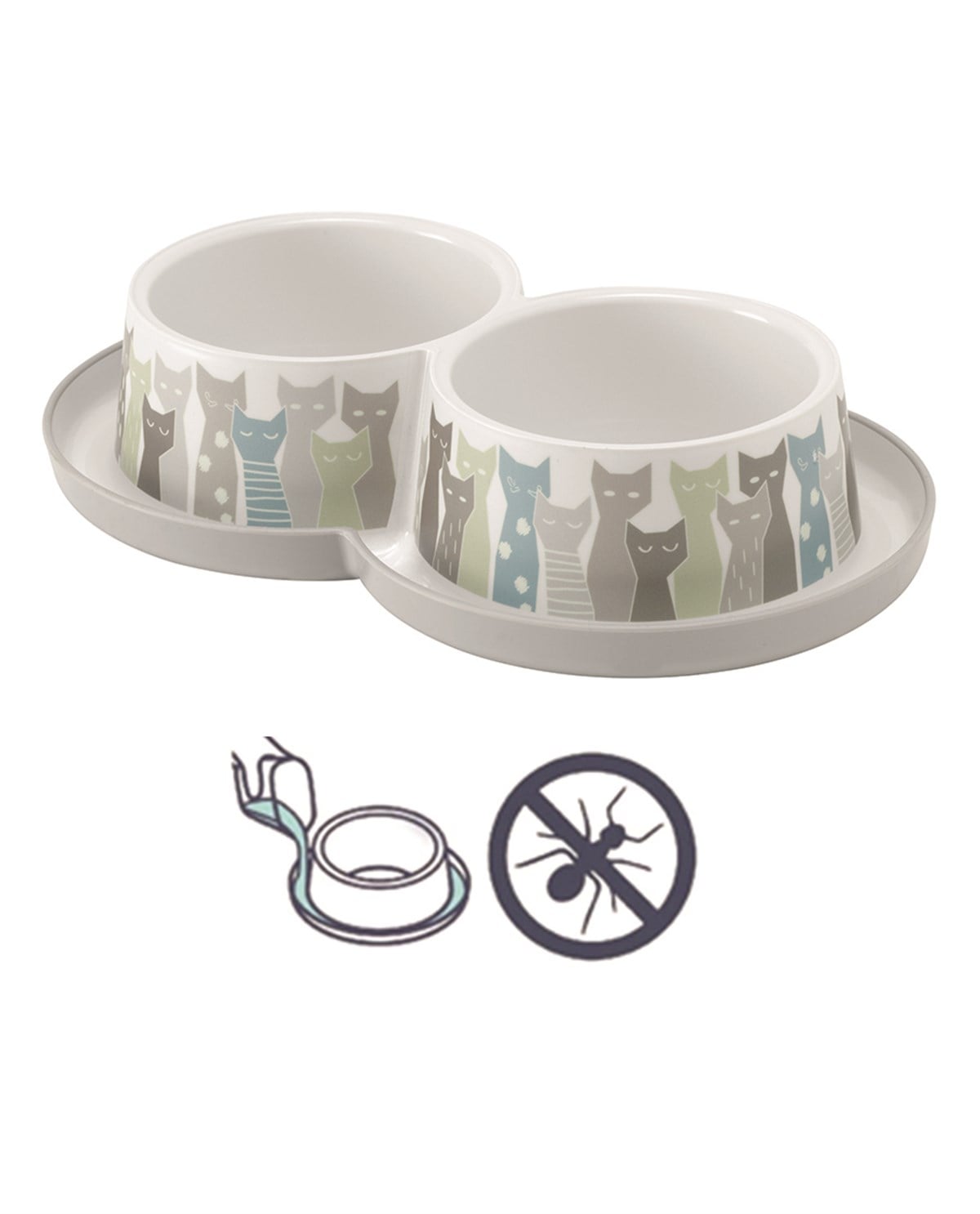 Moderna Trendy İkili Kedi Mama Kabı 2 X 350 ml