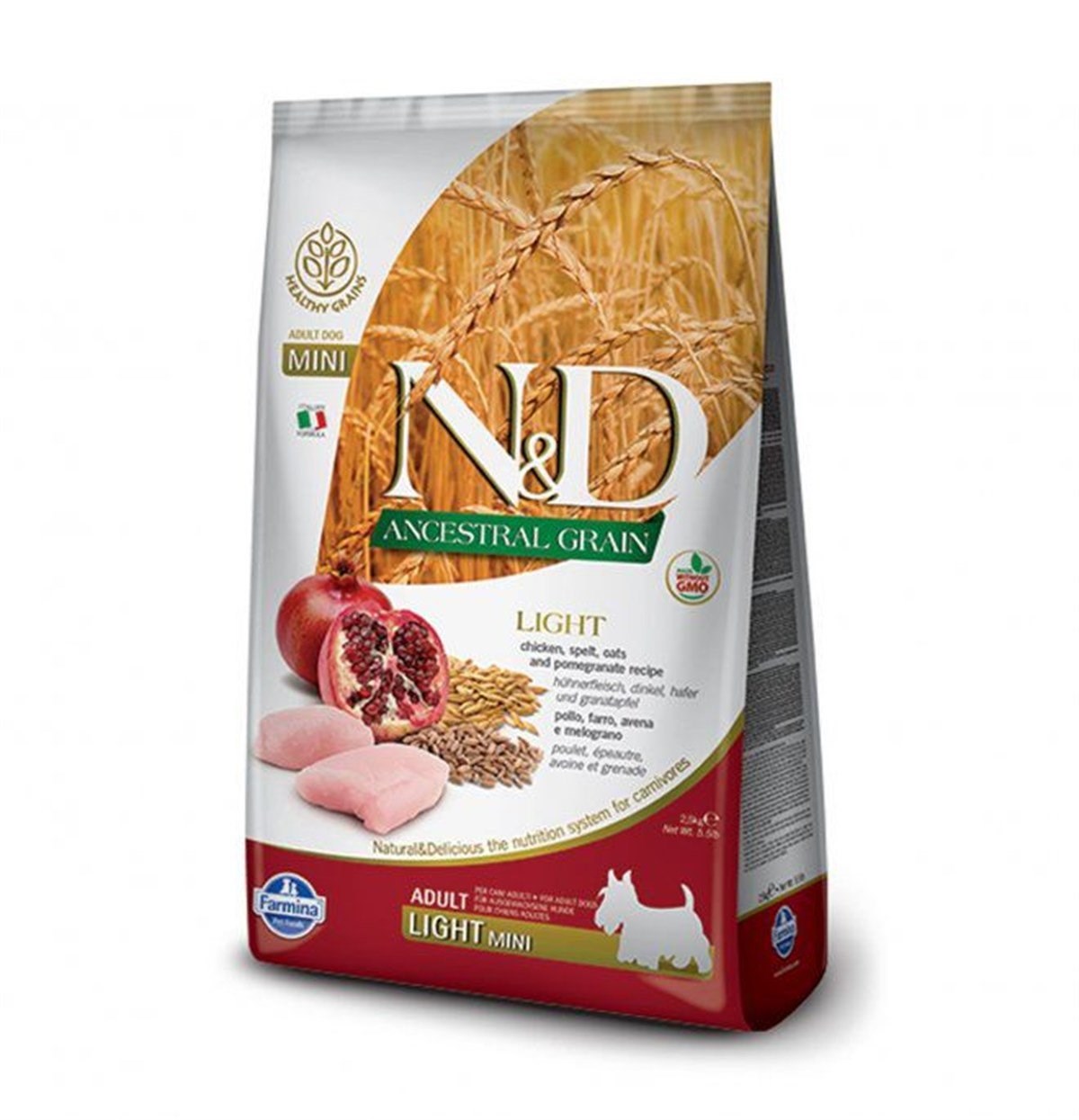 N&D Light Düşük Tahıllı Tavuklu Narlı Küçük Irk Köpek Maması 2.5 Kg