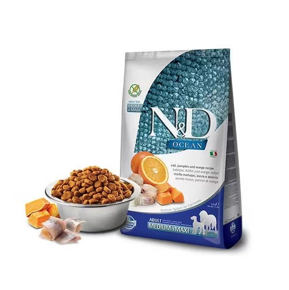 N&D Ocean Balkabaklı Ve Balıklı Tahılsız Küçük Irk Köpek Maması 7 Kg