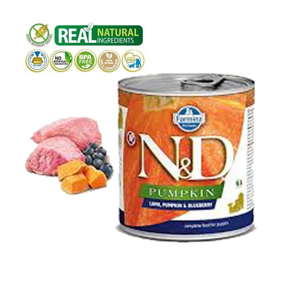 N&D Pumpkin Balkabaklı Ve Kuzulu Küçük Irk Yavru Köpek Konservesi 285 gr