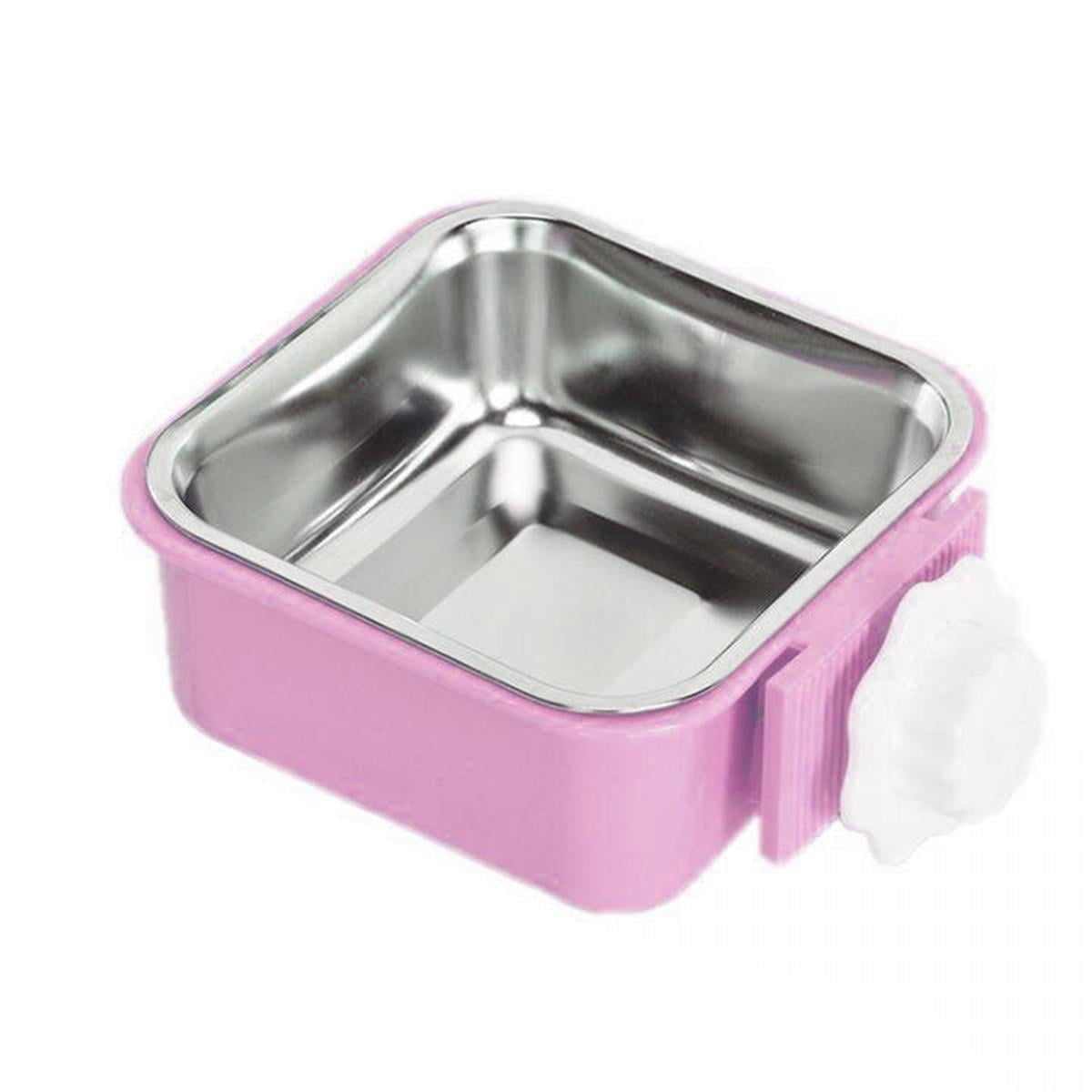 Nunbell Vidalı Kuş Yem Kabı 600 ml Pembe