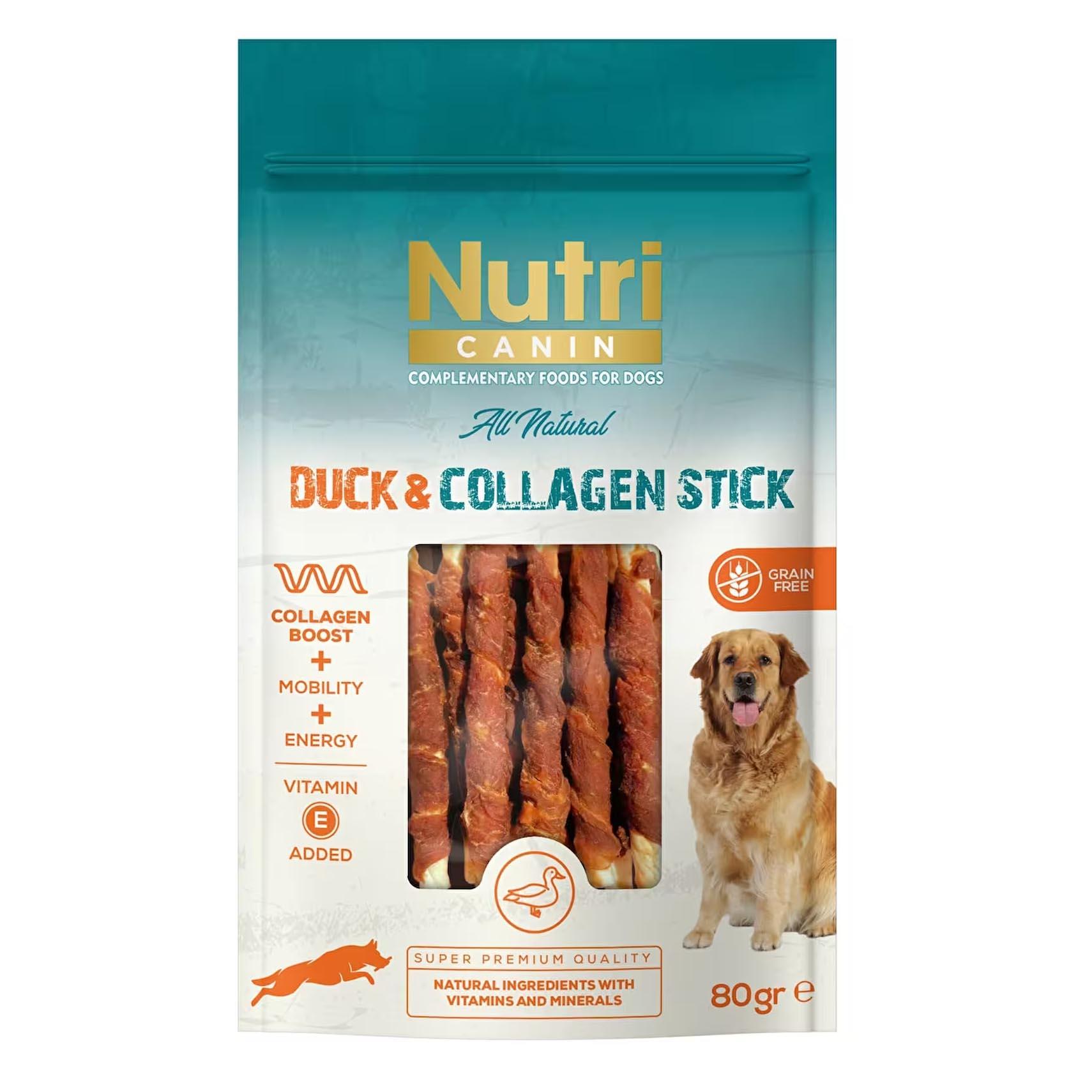 Nutri Canin Kolojenli Tahılsız Ördek Eti Sarılı Burgulu Kemik Köpek Ödülü 80 G