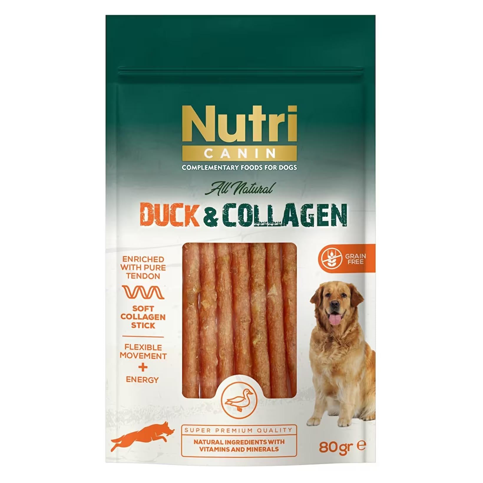 Nutri Canin Kolojenli Yumuşak Tahılsız Ördekli Köpek Ödülü  80 Gr
