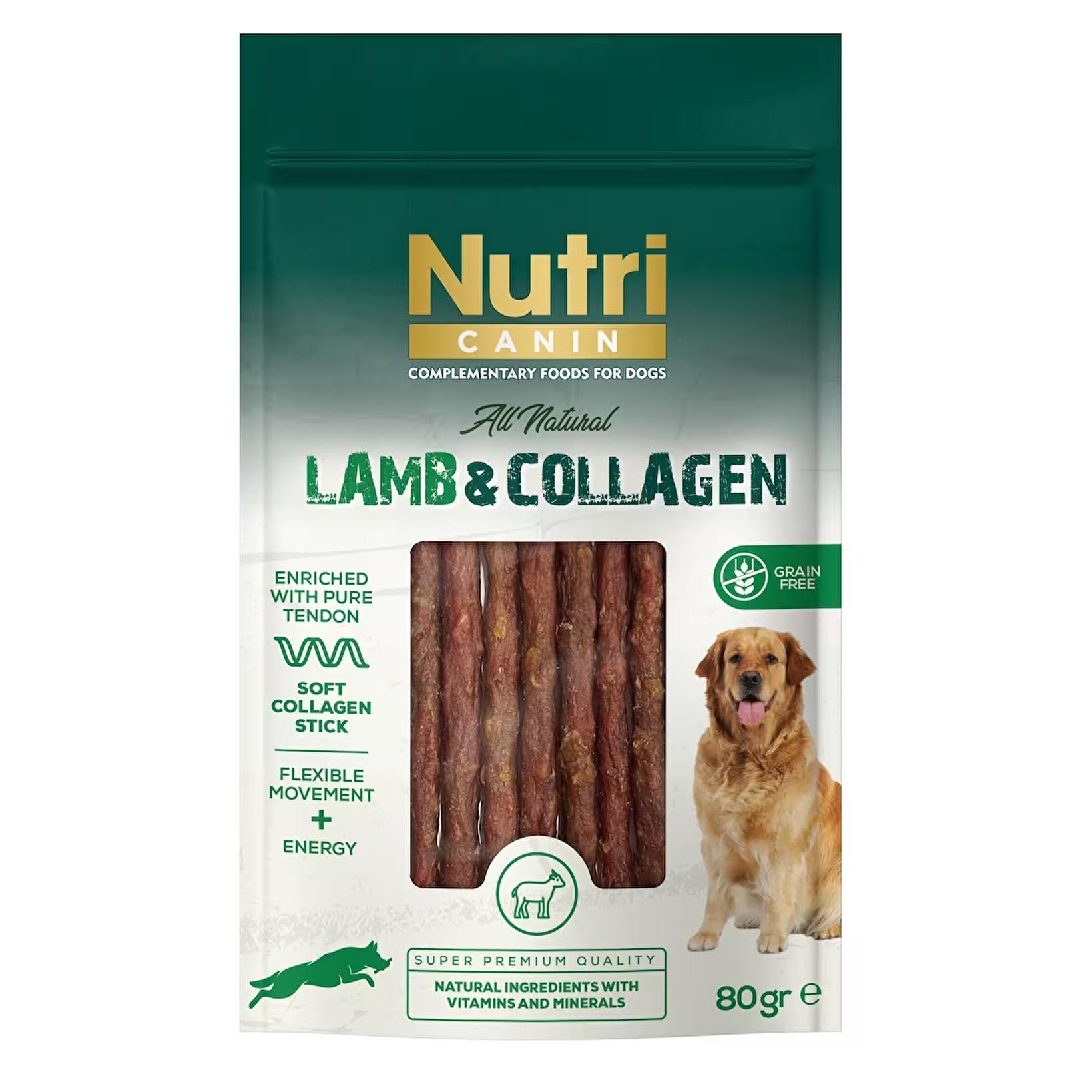 Nutri Canin Kolojenli Yumuşak Tahılsız Kuzulu Köpek Ödülü  80 Gr