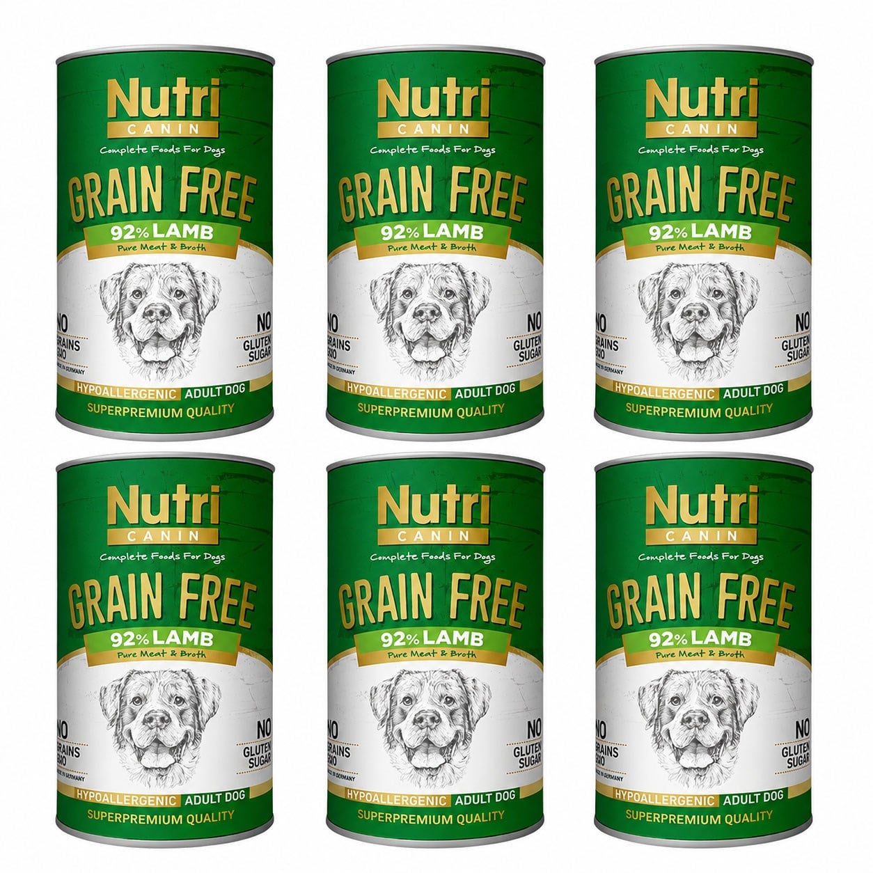 Nutri Canin Lamb Tahılsız Kuzulu ve Patatesli Köpek Konservesi  400 Gr (6 Adet)