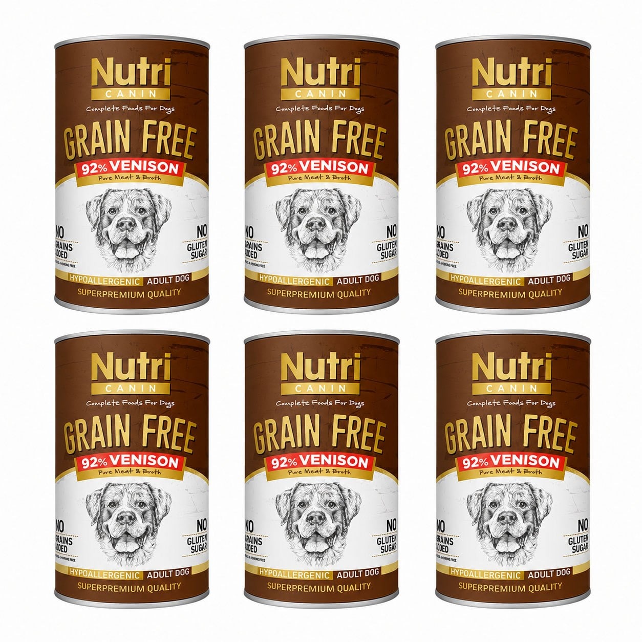 Nutri Canin Venison Tahılsız Geyik Etli ve Patatesli Köpek Konservesi  400 Gr (6 Adet)