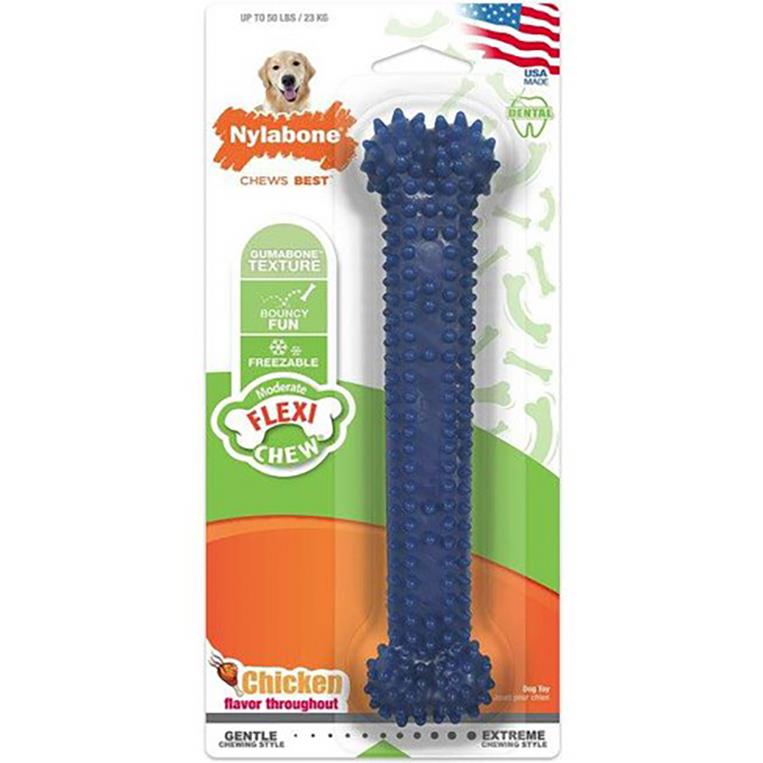 Nylabone Tavuk Aromalı Esnek Kauçuk Köpek Oyuncağı (L)
