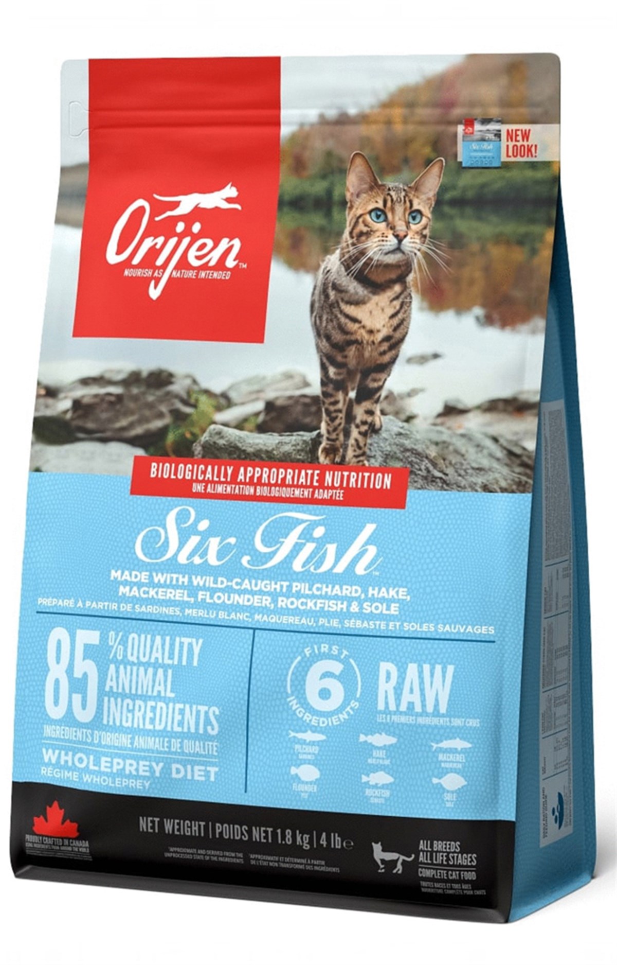 Orijen Six Fish Tahılsız Balıklı Yetişkin Kedi Maması 5,4 Kg