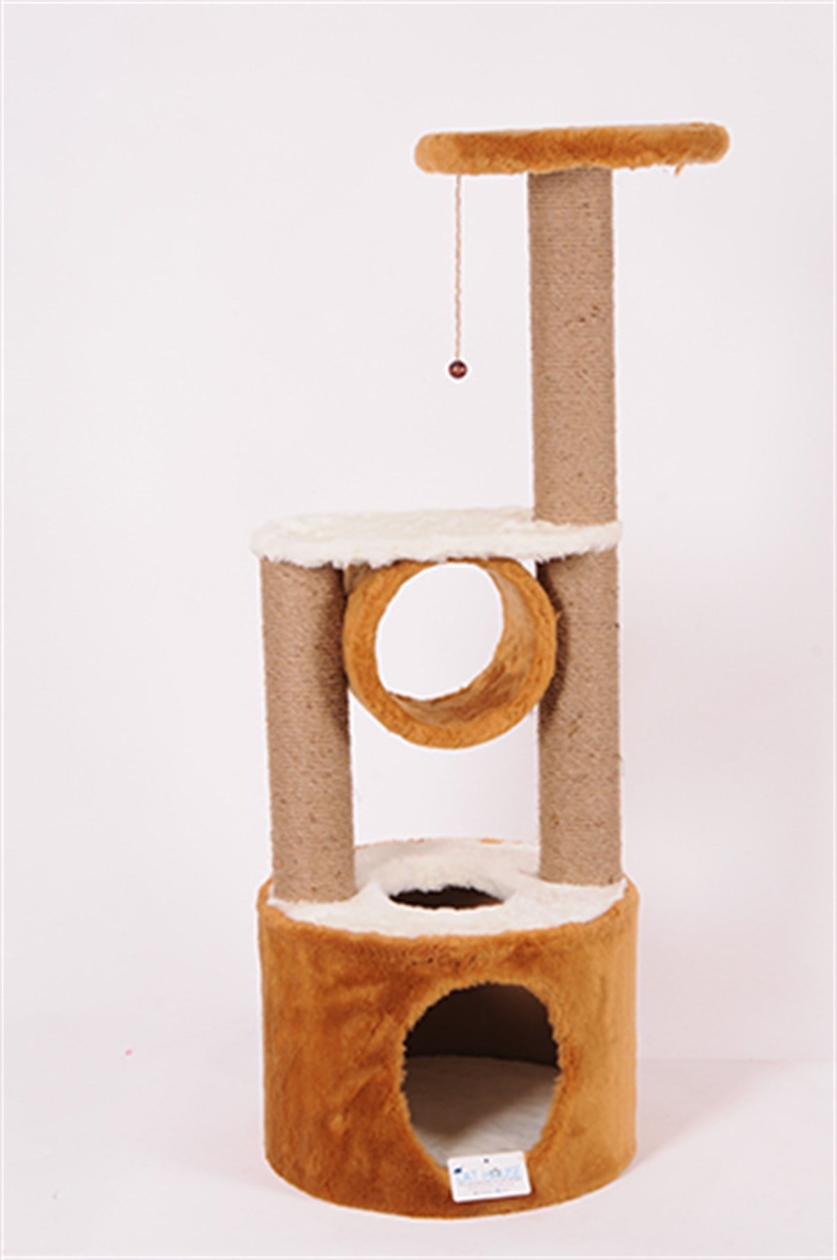 Oval Yuvalı Katlı Tırmalama 112 cm Kahve