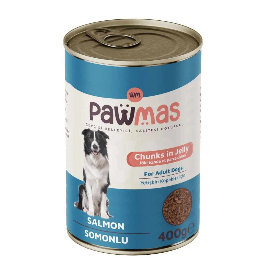 Pawmas Sos İçerisinde Somonlu Yetişkin Köpek Konservesi 400 Gr