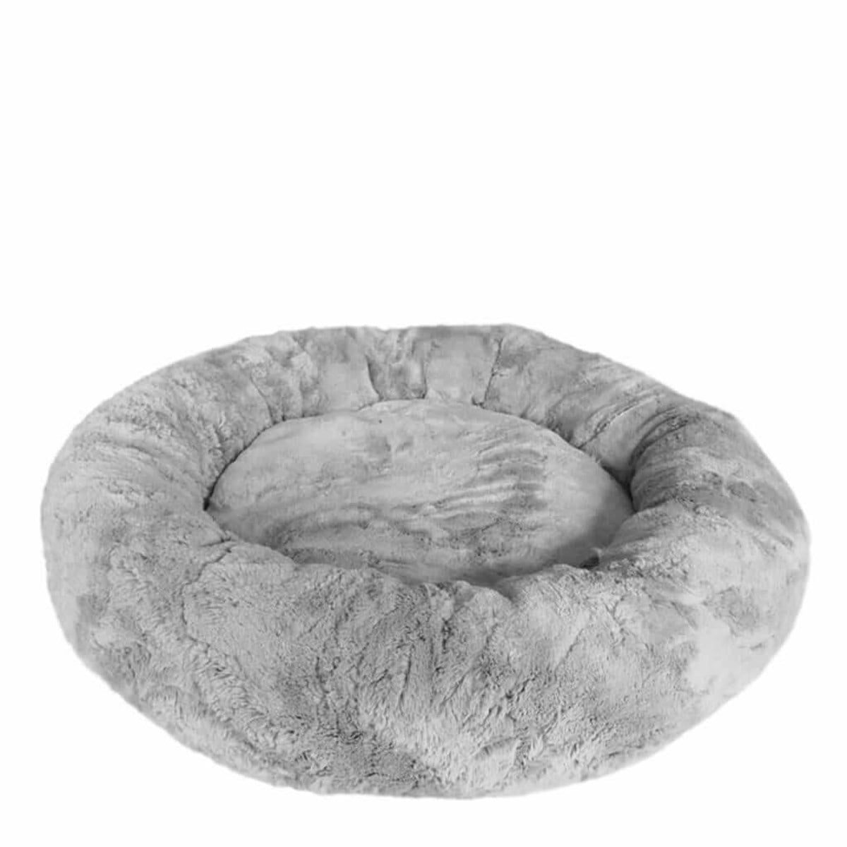 Peluş Silikon Elyaflı Kedi ve Köpek Yatağı  Gri