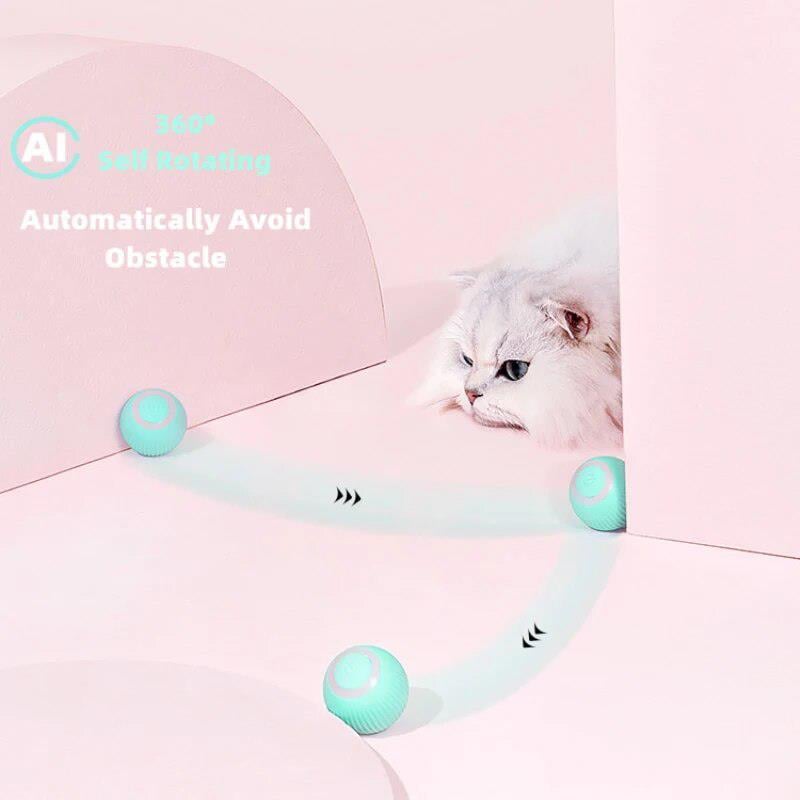 Pet Gravity USB Şarjlı Hareket Edebilen Top Kedi Oyuncağı 4 cm