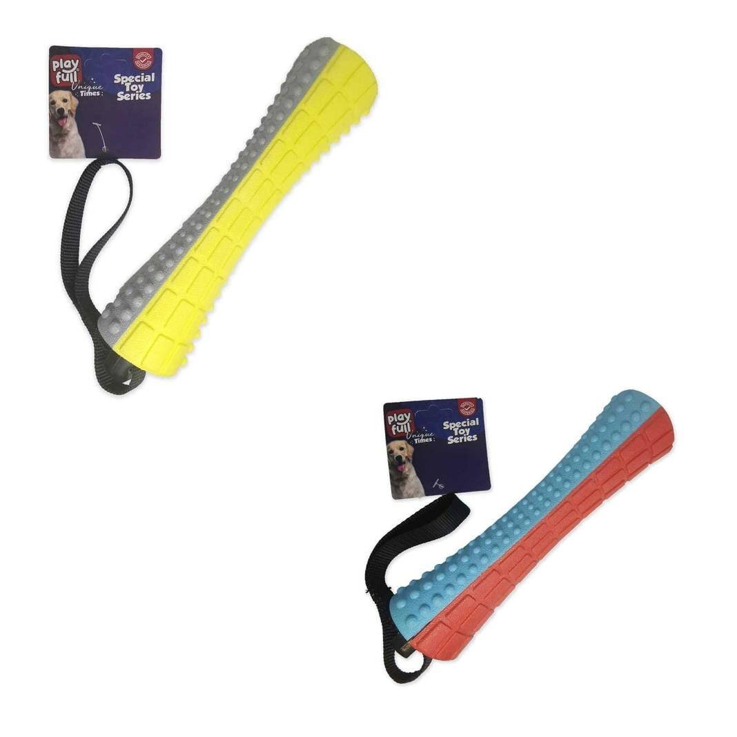 Playfull İpli Stick Kauçuk Köpek Oyuncağı  37 cm (Karışık Renk)