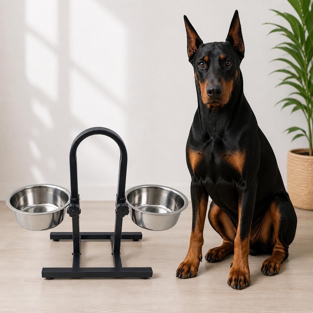 Playfull Standlı İkili Köpek Çelik Mama Ve Su Kabı 3 Litre
