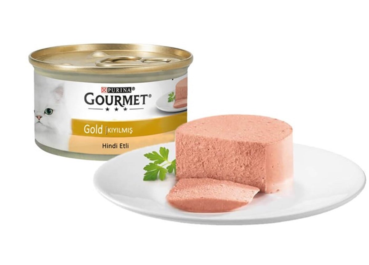 Purina Gourmet Gold Kıyılmış Hindi Etli Kedi Konservesi  85 gr (24 Adet)
