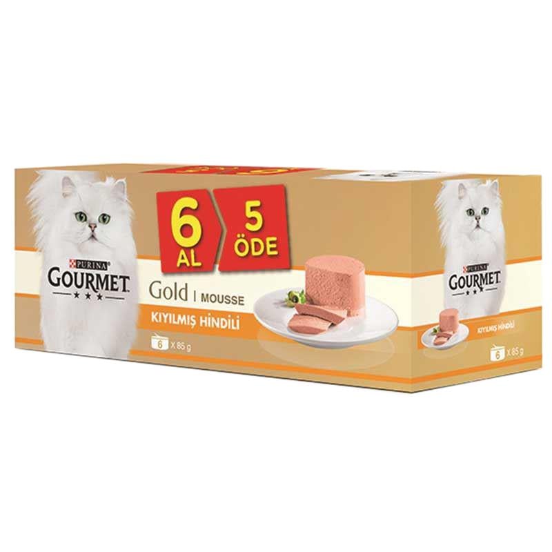 Purina Gourmet Gold Kıyılmış Hindi Etli Kedi Konservesi  85 gr (6 Al 5 Öde)