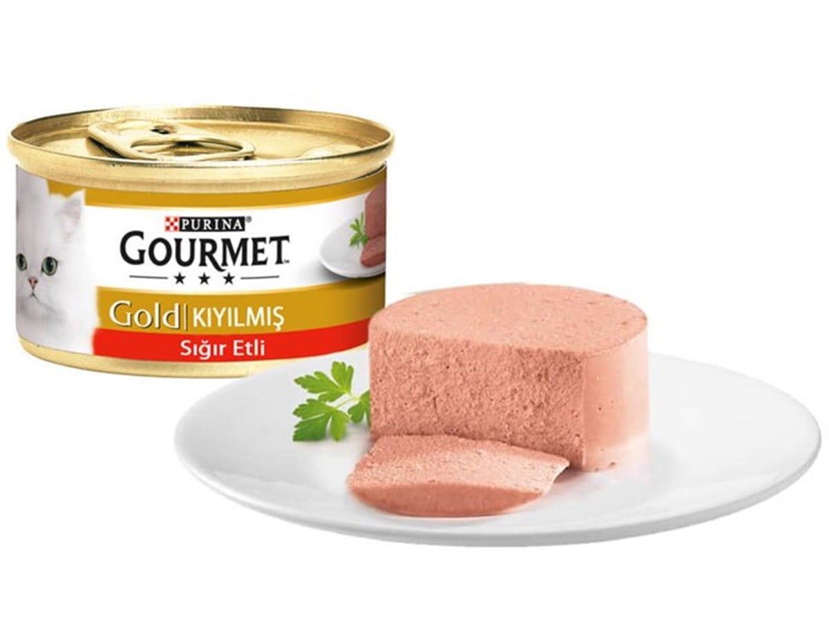 Purina Gourmet Gold Kıyılmış Sığır Etli Kedi Konservesi  85 gr (24 Adet)
