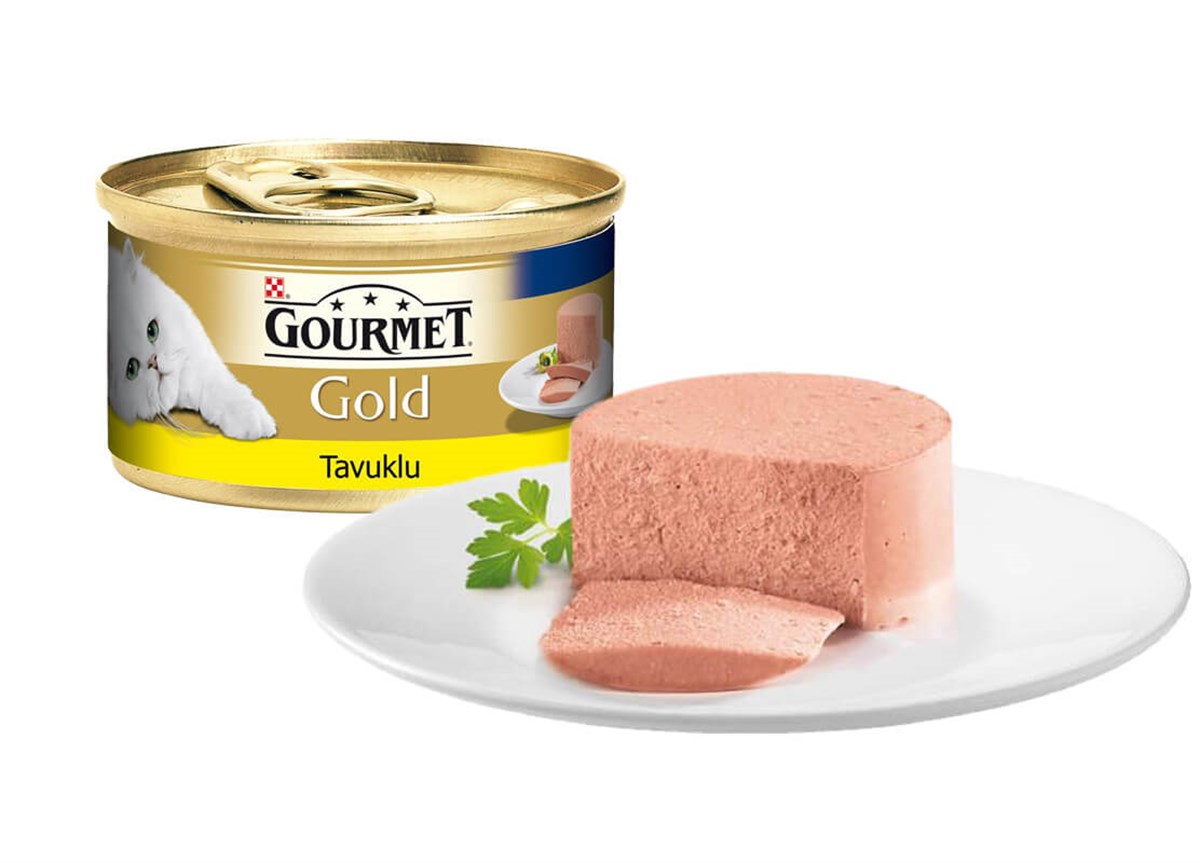 Purina Gourmet Gold Kıyılmış Tavuk Etli Kedi Konservesi  85 gr (24 Adet)