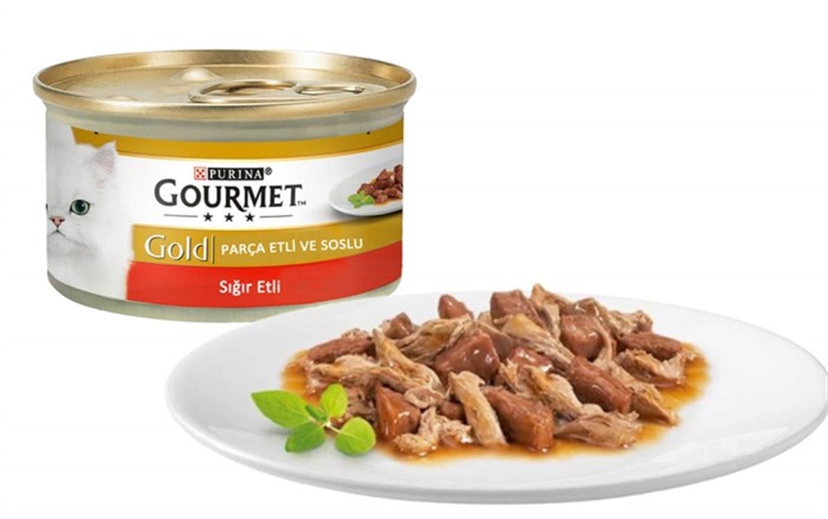 Purina Gourmet Gold Sığır Etli Kedi Konservesi  85 gr (24 Adet)