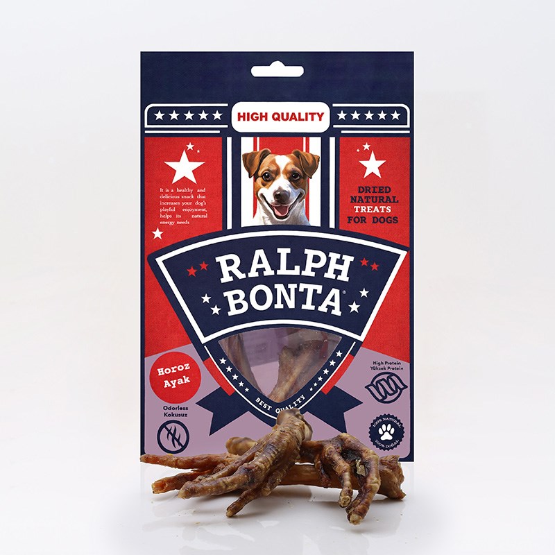 Ralph Bonta Kurutulmuş Horoz Ayağı Köpek Ödülü 100 gr