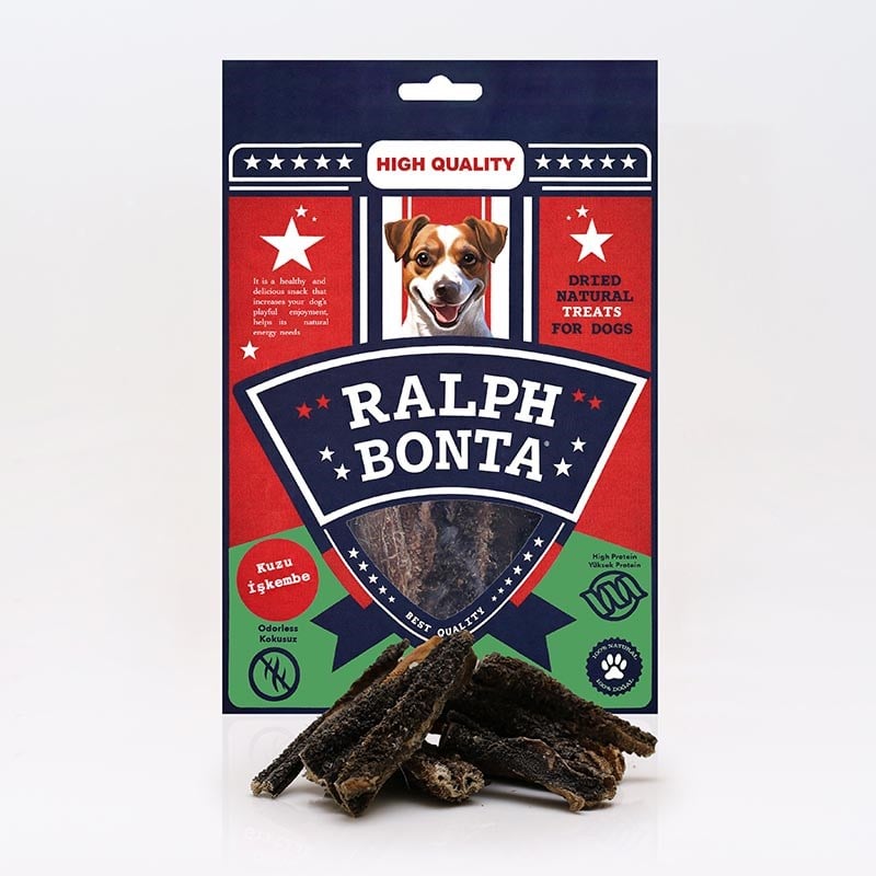 Ralph Bonta Kurutulmuş Kuzu Işkembe Köpek Ödülü 100 Gr