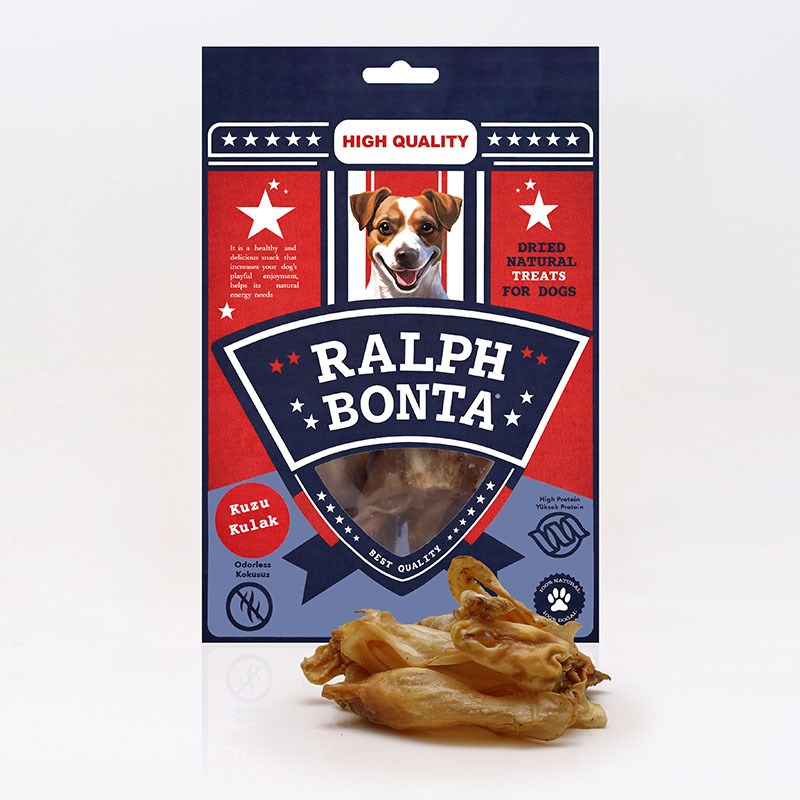 Ralph Bonta Kurutulmuş Kuzu Kulak Köpek Ödülü 100 Gr