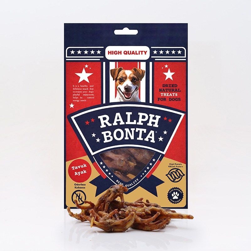 Ralph Bonta Kurutulmuş Tavuk Ayağı Köpek Ödülü 100 gr