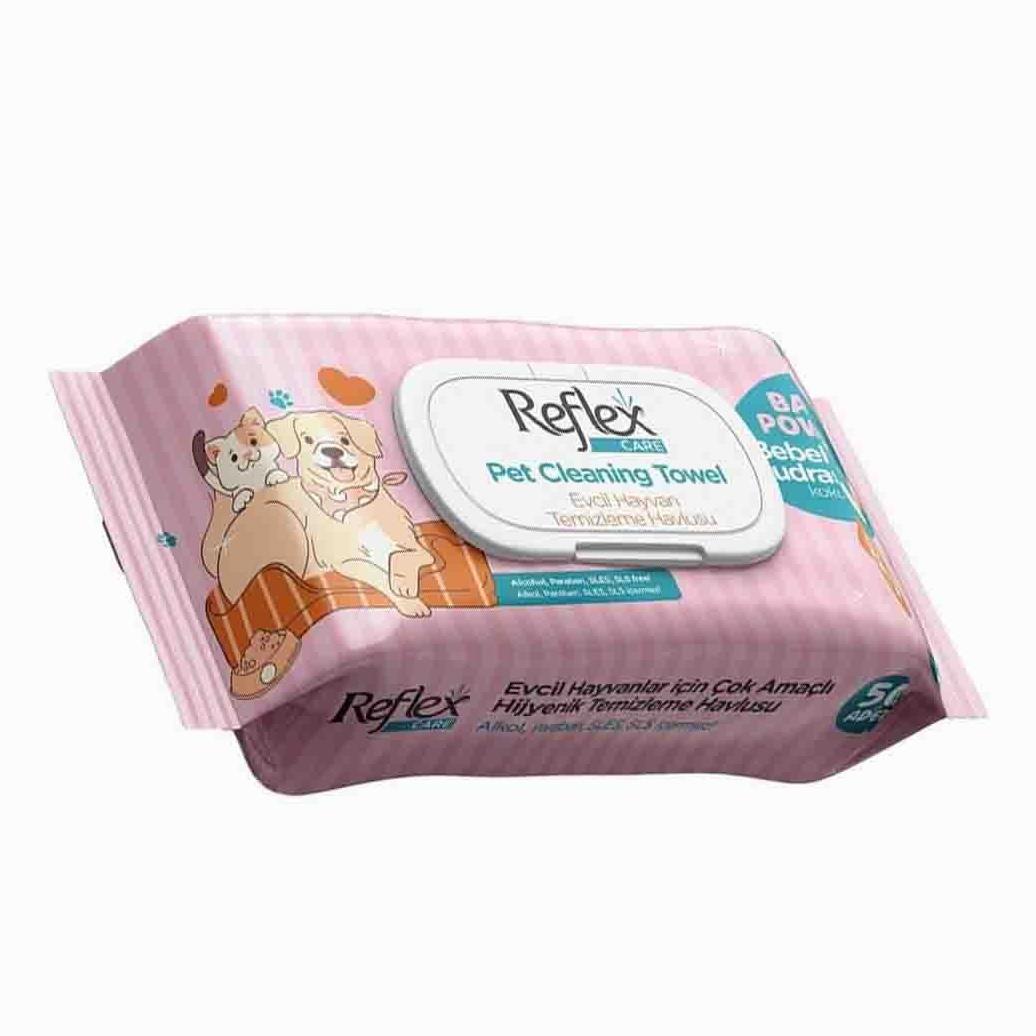 Reflex Kedi ve Köpek İçin Islak Temizlik Mendili  50 Adet