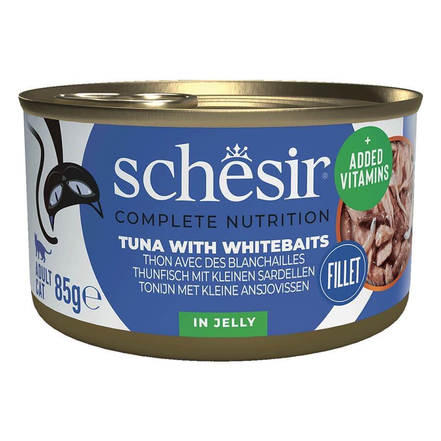 Schesir Jöle İçinde Ton Balıklı Ve Ringa Balıklı Yetişkin Kedi Konservesi 85 g