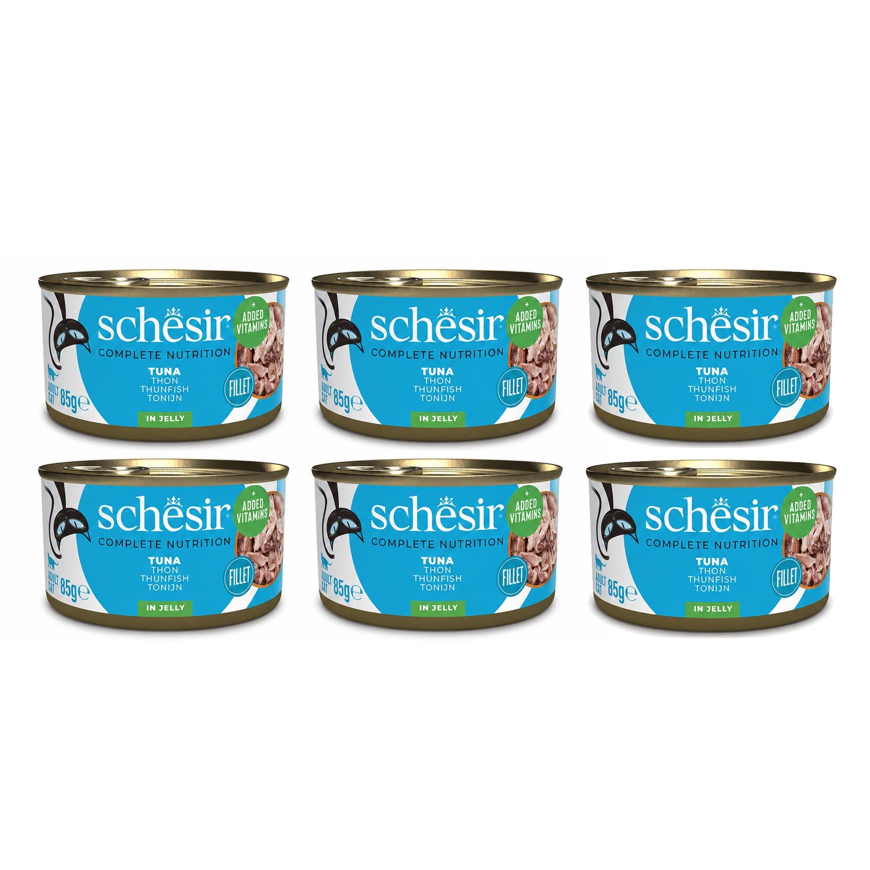 Schesir Jöle İçinde Ton Balıklı Yetişkin Kedi Konservesi 85 g (6 Adet)