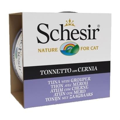 Schesir Nature Cat Jöleli Ton Balıklı Ve Orfoz Balıklı Yetişkin Kedi Konservesi 85 g
