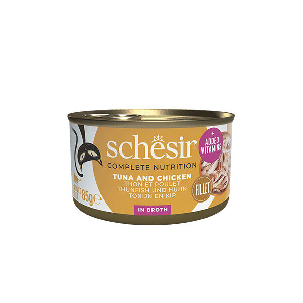 Schesir Ton Balıklı Ve Tavuklu  Yetişkin Kedi Konservesi 85 g