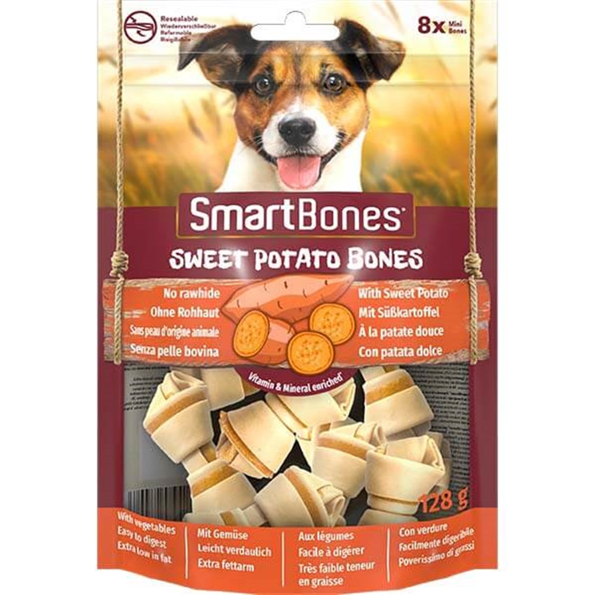 Smart Bones Mini Sweet Potato Tatlı Patatesli Küçük Irk Köpek Ödülü  8 Adet