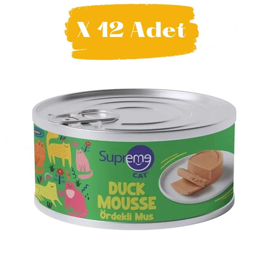Supreme Cat Mousse Ördekli Kedi Konservesi 85 gr (12 Adet)