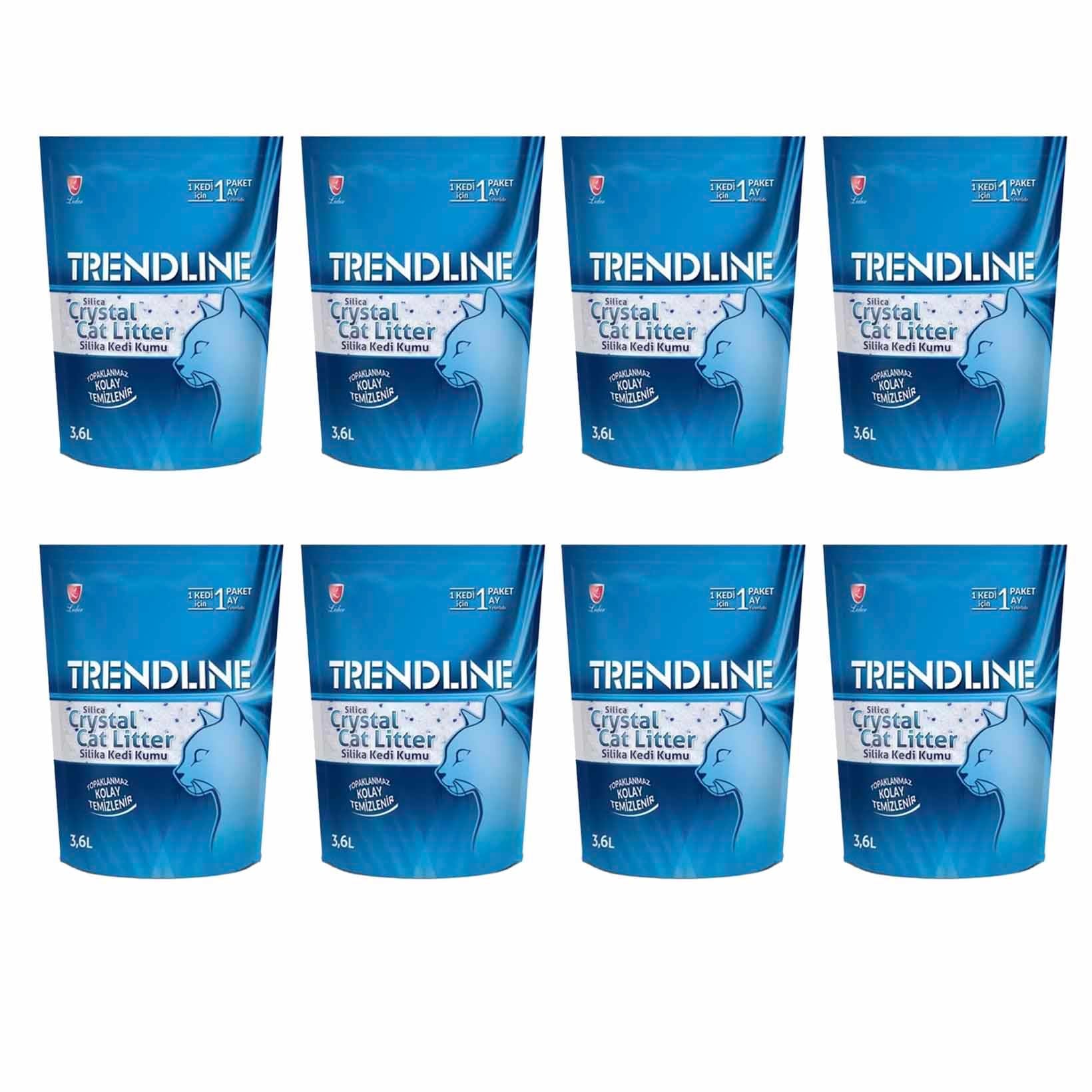 Trendline Süper Emici Kristal Kedi Kumu 3,6 L (8 Adet)