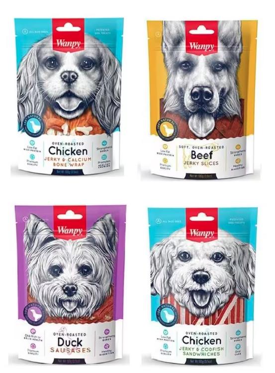 Wanpy 4 Çeşit Karma Köpek Ödülü 100 Gr. X 4 Adet