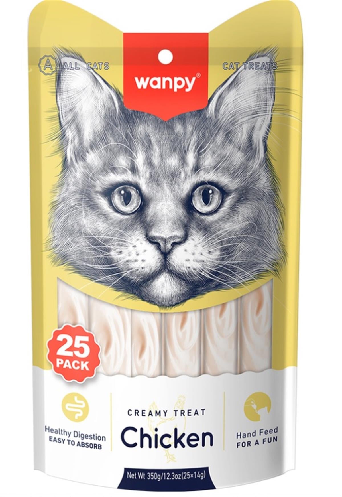 Wanpy Creamy Tavuklu Krema Kedi Ödülü 25 Adet (14 gr)