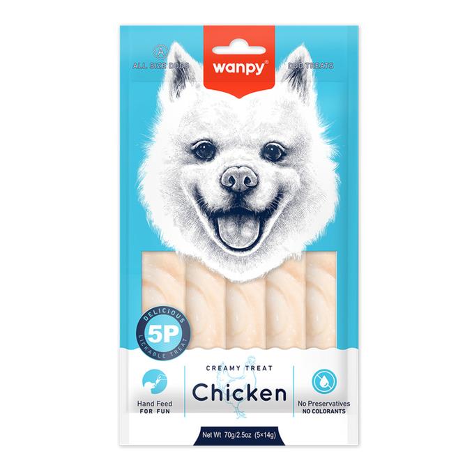 Wanpy Creamy Tavuklu Krema Köpek Ödülü 70 g (5 x 14 g)