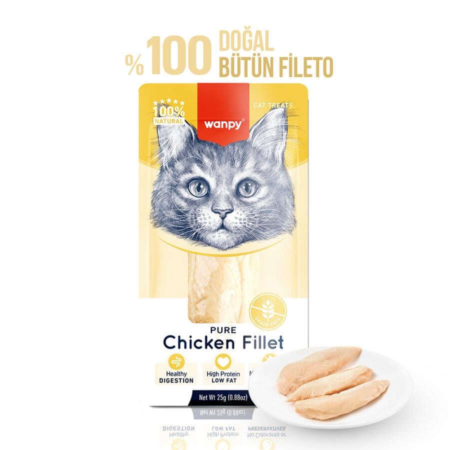 Wanpy Pure Tavuk Fileto Kedi Ödülü 25 g