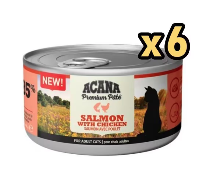 Acana Premium Pate Somon Balıklı ve Tavuklu Kedi Konservesi  85 gr  (6 adet)