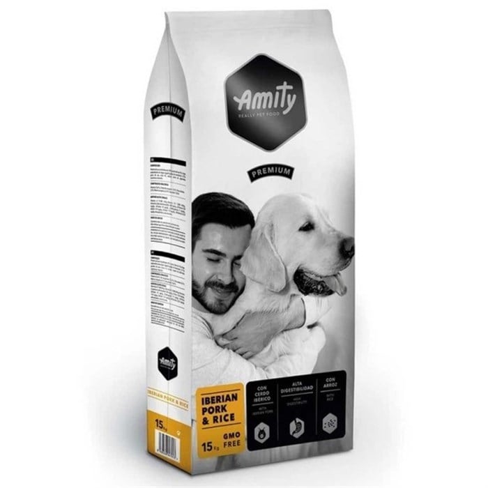 Amity Premium Iberian Pork Domuz Etli ve Pirinçli 15 kg Yetişkin Kuru Köpek Maması