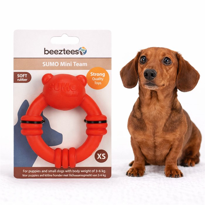 Beeztees Sumo Kauçuk Halka Köpek Oyuncağı 10,5 cm (Kırmızı)