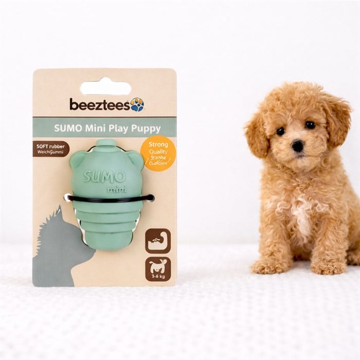 Beeztees Sumo Kauçuk Ödüllü Yavru Köpek Oyuncağı XS (Turkuaz)